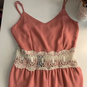 Pink Laced Romper